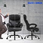 Big and Tall Office Chair 400lbs Wide Seat Ergonomic Office Chair,Black — photo 6