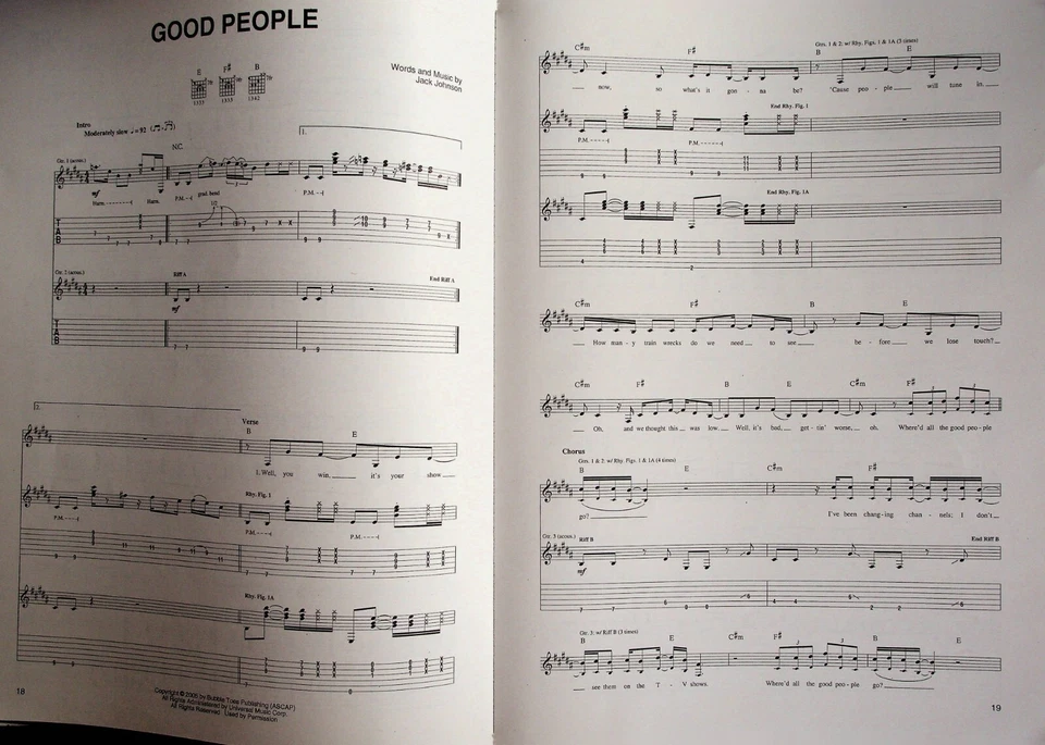 Jack Johnson In Between Dreams Guitar Tab Sheet Music Song Book - Image 4 of 4