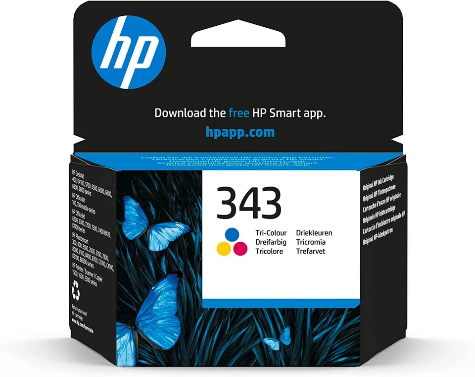 TONER & INKJET CARTRIDGES HP 343 Cartouche d'encre tricolore C8766EE (TVA incluse)