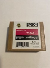 GENUINE EPSON MAGENTA T5803 ULTRACHROME INK STYLUS PRO 3800 FACTORY SEALED 80ml