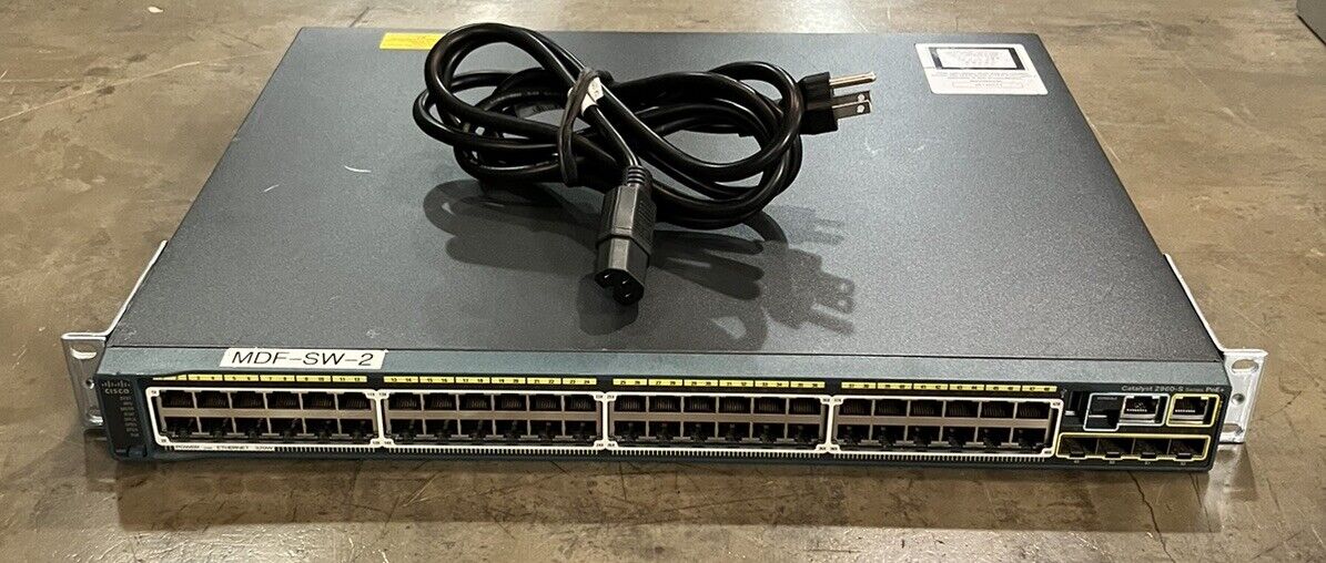 Cisco Catalyst 2960-6 Series PoE+ WS-C2960S-48LPS-L 48 Port Cisco Catalyst 2960-6 Series PoE+ WS-C2960S-48LPS-L 48 Port