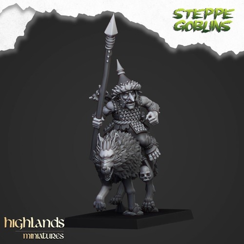 Goblin Wolf Riders with Spear x 5 no com–Highlands Miniatures–28mm-Steppe Tribes - Picture 5 of 9