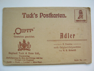 4 Stück Raphael Tuck's Postkarten Adler  in Verpackung Oilette