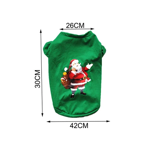 Christmas Red Pet Clothes Puppy Dog Jumper Small Yorkie Chihuahua Cat T-shirts🌸 - Picture 25 of 81