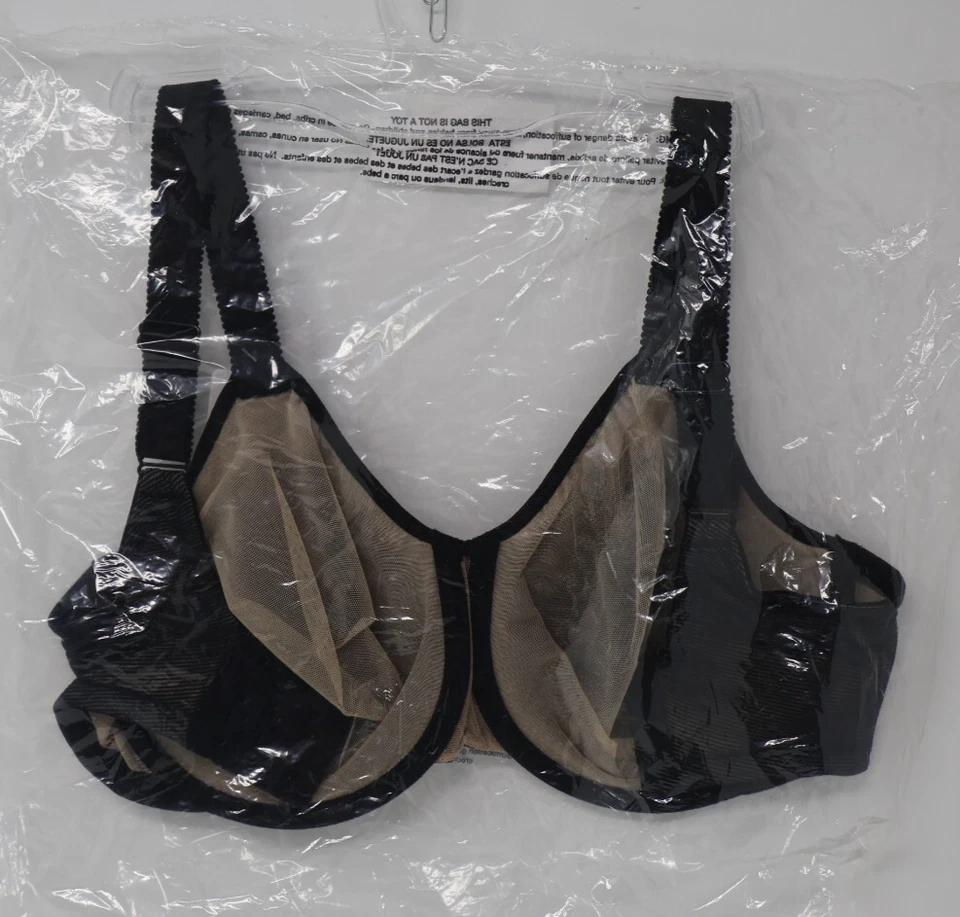 Wacoal Visual Effects Minimizer Bra 857210 30G Black NEW w/ Tags - Image 3 of 4