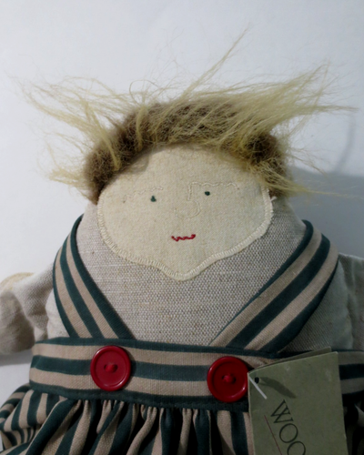 WOOF & POOF - seltene neue Stofftier-Musikpuppe zum Aufziehen im Pulloverkleid - 16 Zoll groß - Bild 3 von 7