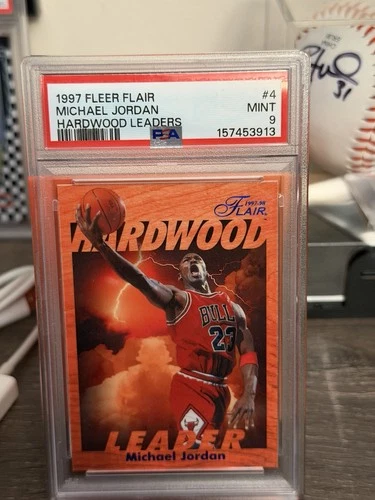 1997-98 Fleer - Hardwood Leader Michael Jordan #4 PSA 9 MINT