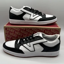 Vans Lowland CC Size 11 Shoe Men Two Tone Black White Skate Sneaker