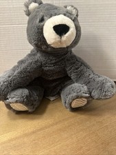 LAMBS IVY Super Soft Gray WOODLAND FOREST BEAR 10" Plush Sitting