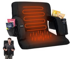Double Heated Portable Reclining Bleachers Stadium Seats with Heated Back and...