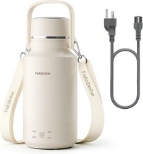 33.8 Oz/1000mL Portable Electric Kettle,304 Stainless Steel Travel Kettle