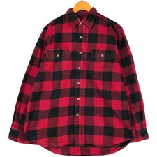 Used FIELD AND STREAM Buffalo Check Long-Sleeve Flannel Check Shirt Men's Si...