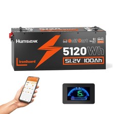 48V 51.2V 100Ah Golf Cart LiFePO4 Lithium Battery Bluetooth 200A BMS RV Off-grid