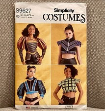 SIMPLICITY 9627 MISSES COSTUME TOPS Sewing Pattern Sizes 14-22 UNCUT