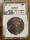 1881-S $1 Morgan Silver Dollar PCI MS-67 Mint State Toned Obverse Free Shipping