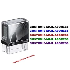 Custom Email Address Self-Inking Stamp – 9/16" x 1-1/2" Impression