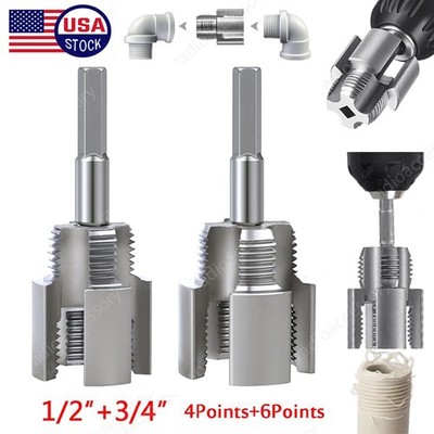 Integrated Internal & External Thread Cutting Tool Threader For 1/2'' 3/4'' Pipe