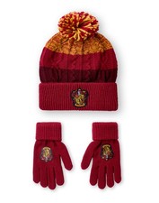 Harry Potter Multicolor Gryffindor Gorro y Guantes Conjunto Unisex Niños