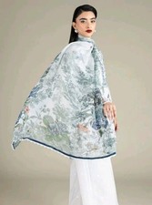 Khaadi Pakistan Polyester Dupatta Scarf Tribal Print Women Boho Nwt