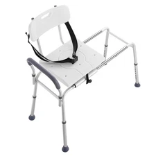 Wide Seat Sliding Tub Transfer Bench Reversible Backrest Shower Chair Support