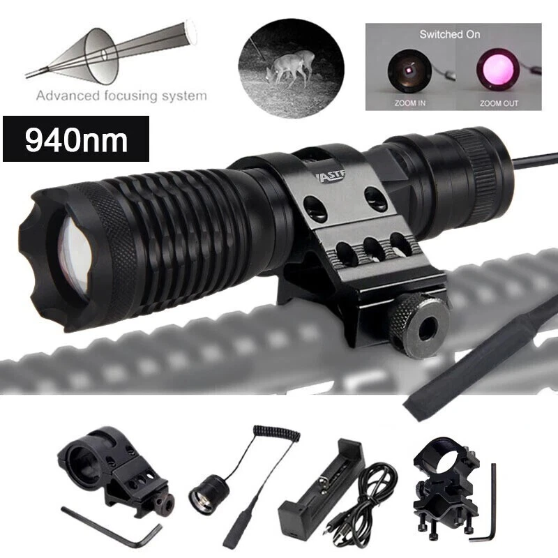 940nm IR Taschenlampe Nachtsicht-Infrarotlicht Jagd LED Zoomable Taschenlampe - Bild 2 von 4