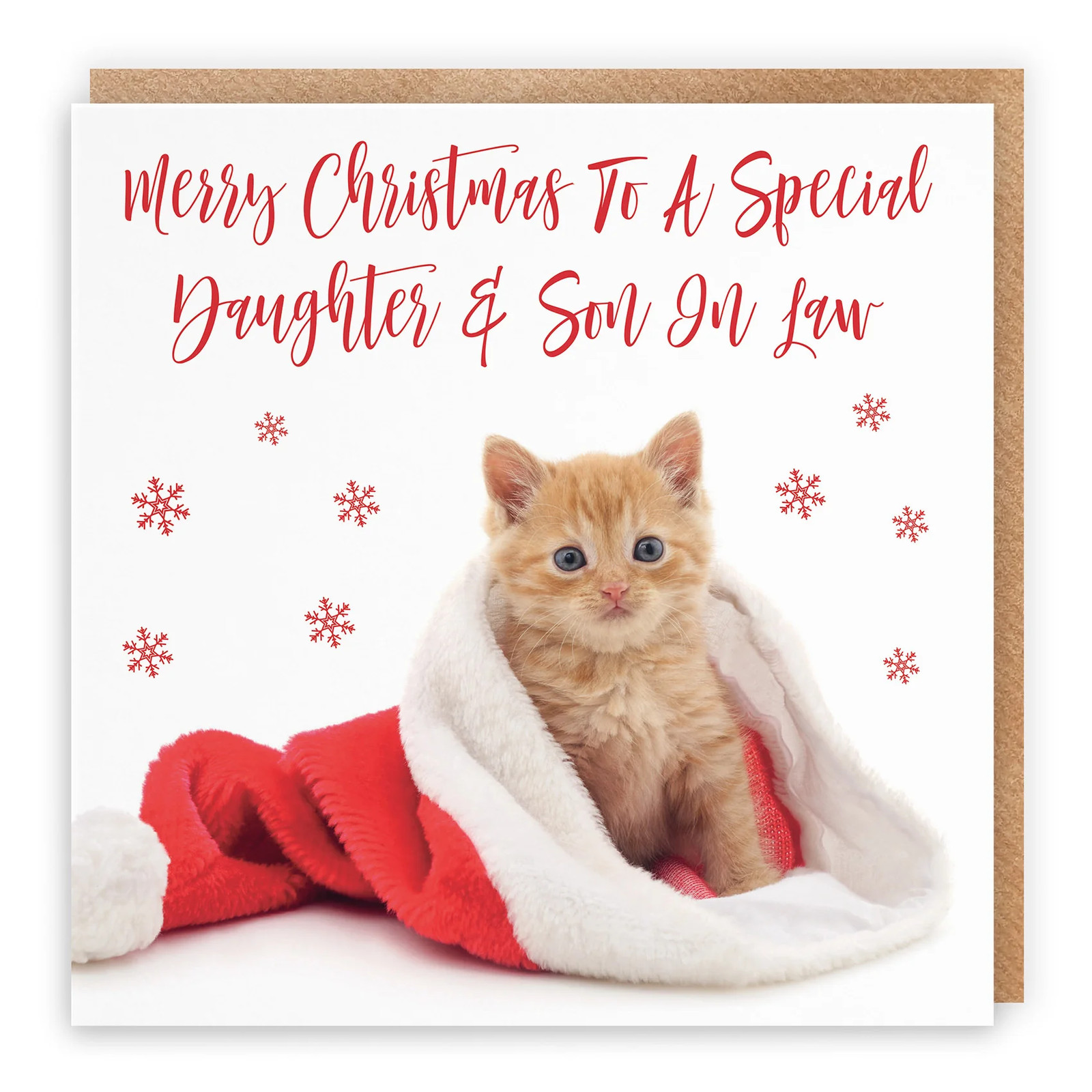 Daughter And Son In Law Christmas Card Kitten