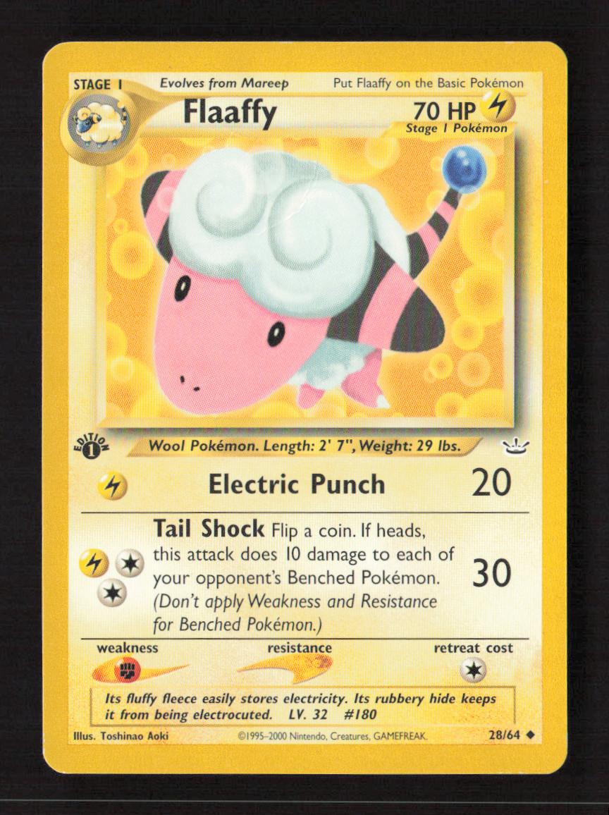 Flaaffy Uncommon 1st Edition Neo Revelation 28/64 LP Pokémon TCG