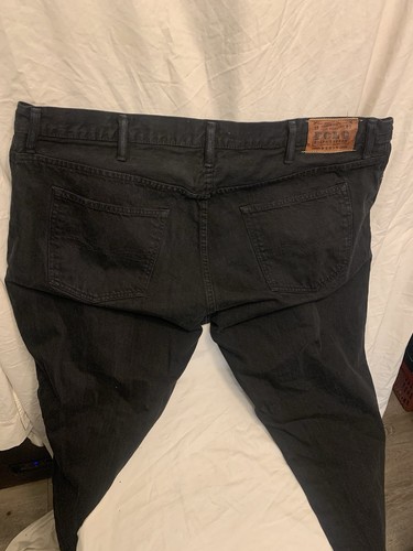 Ralph Lauren Polo Jeans Men's 44x30 Hampton Straight Black Denim 100% Cotton - Picture 2 of 6