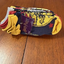 Boys 6-Pack Harry Potter No-Show Socks 9-4 NWT Hogwarts Express Platform 9 3/4