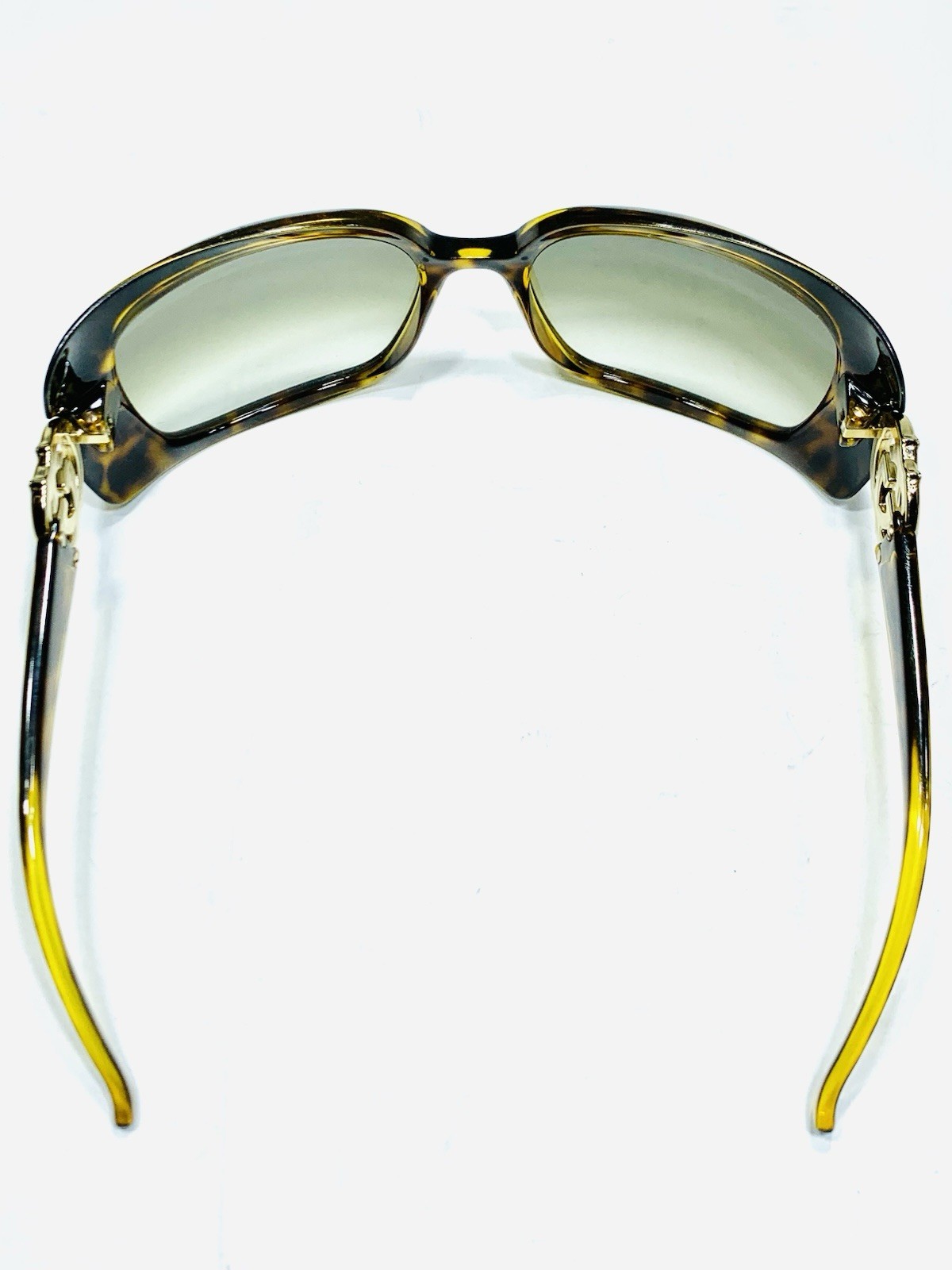 Gucci Tortoise Shell Gold Interlocking GG Logo Wo… - image 8