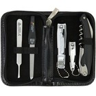 5-Piece Manicure Pedicure Grooming Kit - Nail Care Set with Leather Case & Gift