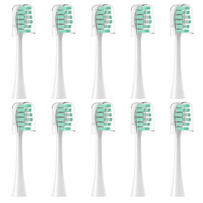 CILGEWH Replacement Toothbrush Heads for Gleem 10 Count (Pack of 1), White 