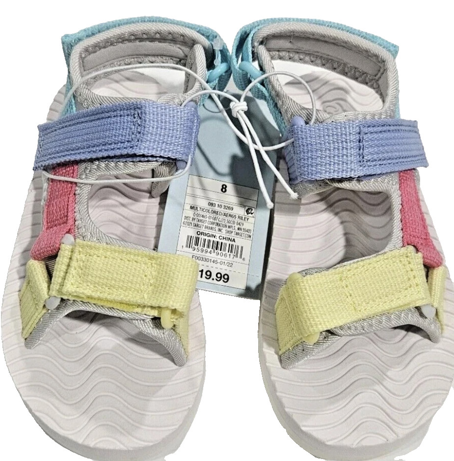 Sandals Multicolor Riley Ankle Strap Toddler Girl's 8   By Cat & Jacks