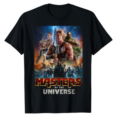 Retro Masters Of The Universe T-Shirt He-Man and Skeletor Sci-Fi Fantasy Graphic