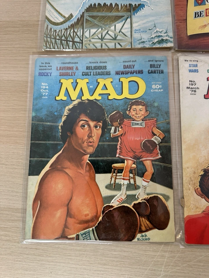 Vintage ‘77-‘78 Mad Magazine Lot Of 8 - Issues 190 191 192 193 194 197 198 199 Foto 3 de 4