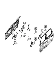 Genuine Mopar Front Door Wiring 68600881AB