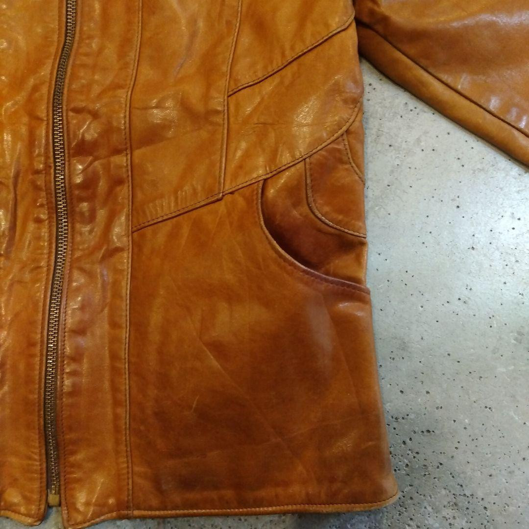 70S Vintage Natural Comfort Leather Jacket For Men 38 | eBay