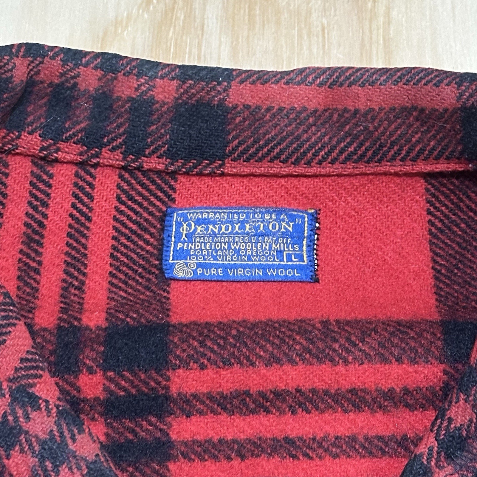 Vintage Pendleton Wool Coat Jacket Red Black Plai… - image 6