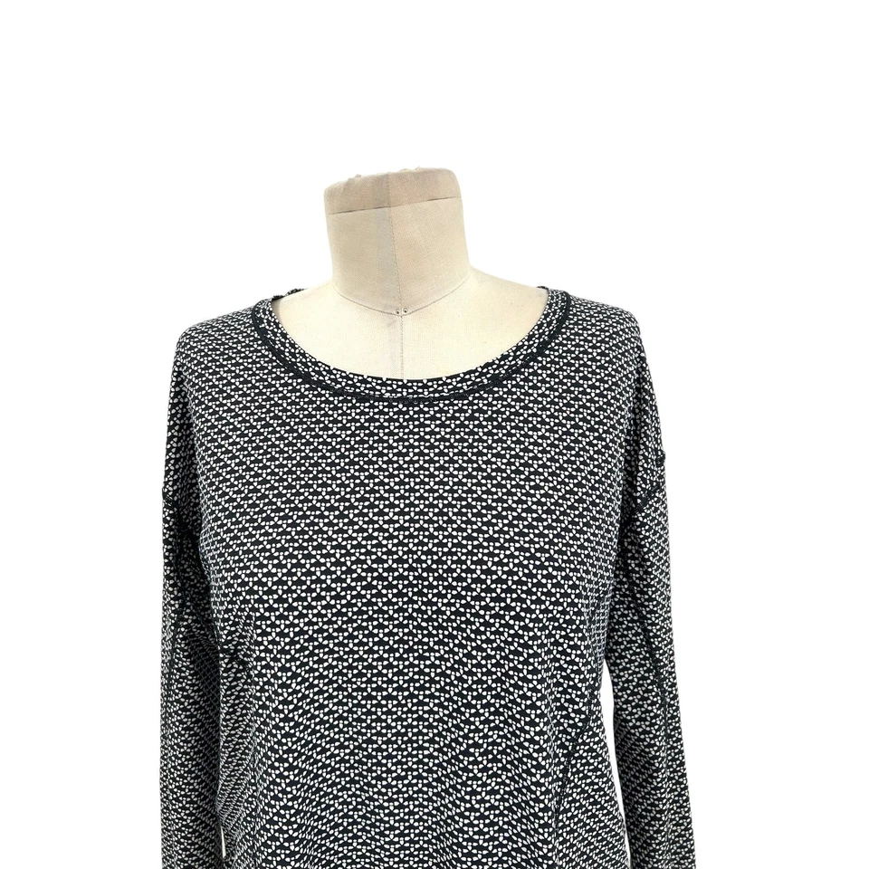 Lululemon On Pace Long Sleeve Monochromic Black Size 10 - Image 2 of 4