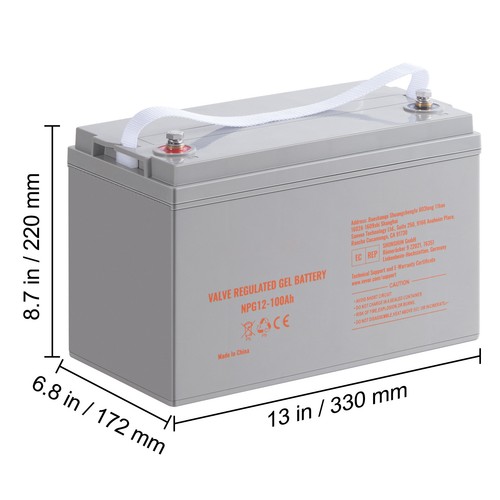 Deep Cycle Battery 12V 100AH AGM Marine Rechargeable Battery - Picture 8 of 12