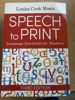 Brookes Speech to Print 3rd Ed PB (2020) Louisa Cook Moats 424pg