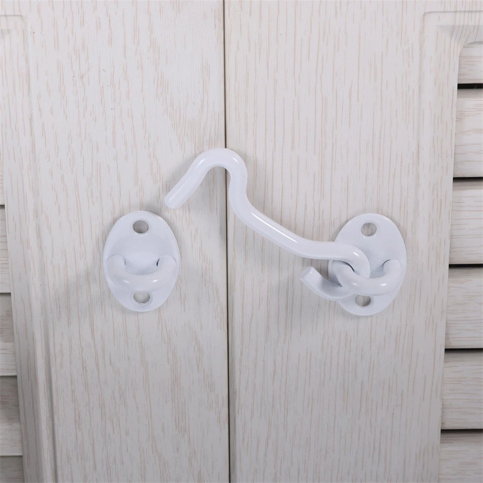 2 piezas armarios puertas garaje graneros cobertizos granero puerta cerradura cabina gancho ojo pestillos Foto 4 de 4