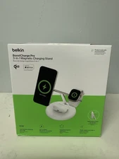 Belkin Boost Charge Pro 3-in-1 Qi2 Charging Stand w/ Magsafe WIZ023 - Black