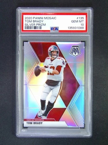 2020 Panini Mosaic Tom Brady #135 Silver PSA 10