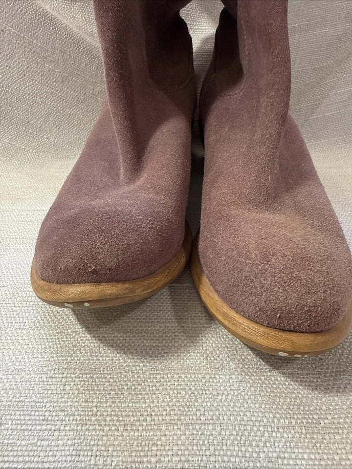 BRONX Raiddon Botas Altas Hasta la Rodilla Montar Pull Up Western Gamuza Talla 9/40 Rosa Foto 4 de 4