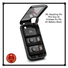 JBL EasySing Mic Mini Duo AI Wireless Pin Mic 6H Battery Black NEW from Japan