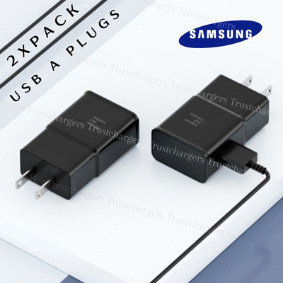 2X USB A Fast Charger Power Adapter US Block Head For Samsung Android iPhone Lot