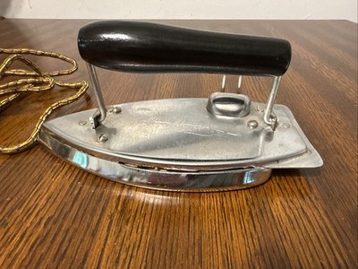 Vintage Iron - Fiery Feather Folding Travel Iron - Gorgie Mfg. 1950's, Tested