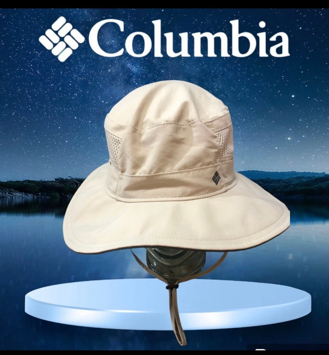 Columbia Unisex OSFA Omni-Shade UPF 50 Khaki Tan Sun Protection Bucket Hat NWT