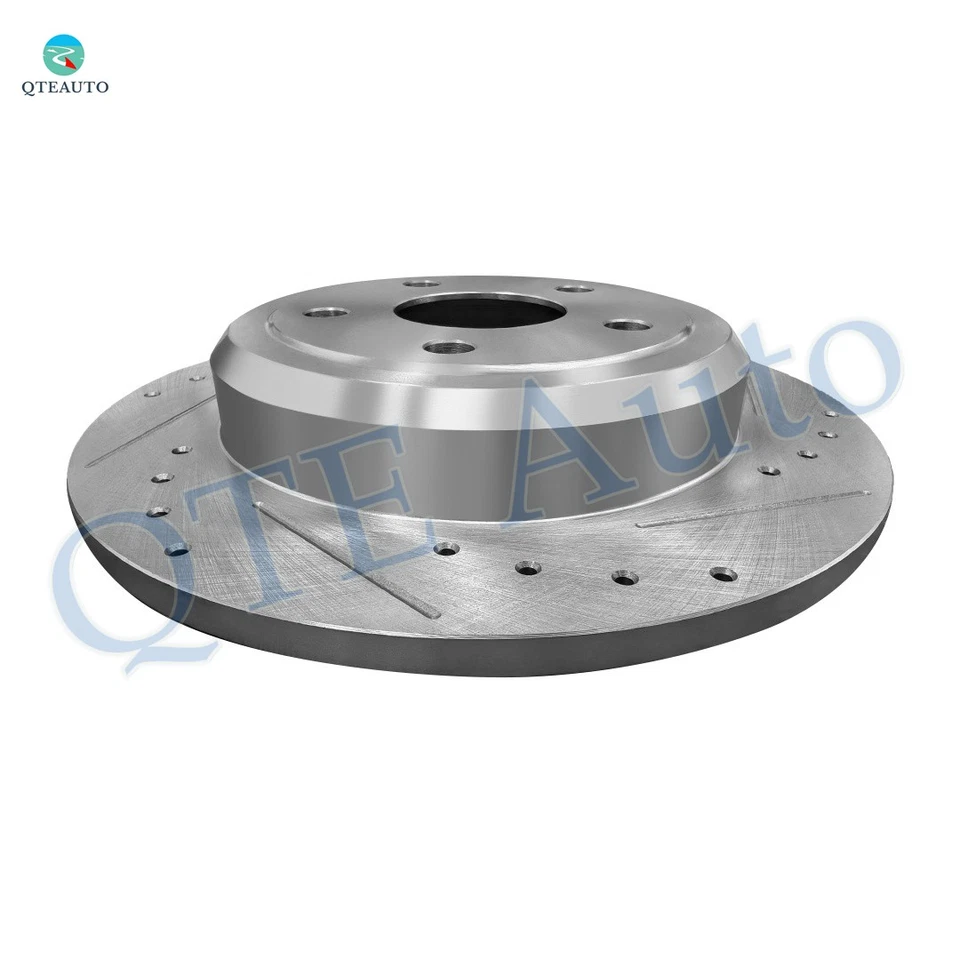 Rotores de disco de freno ranurados perforados traseros 330 mm para Dodge Durango 2011-2020 Foto 3 de 4